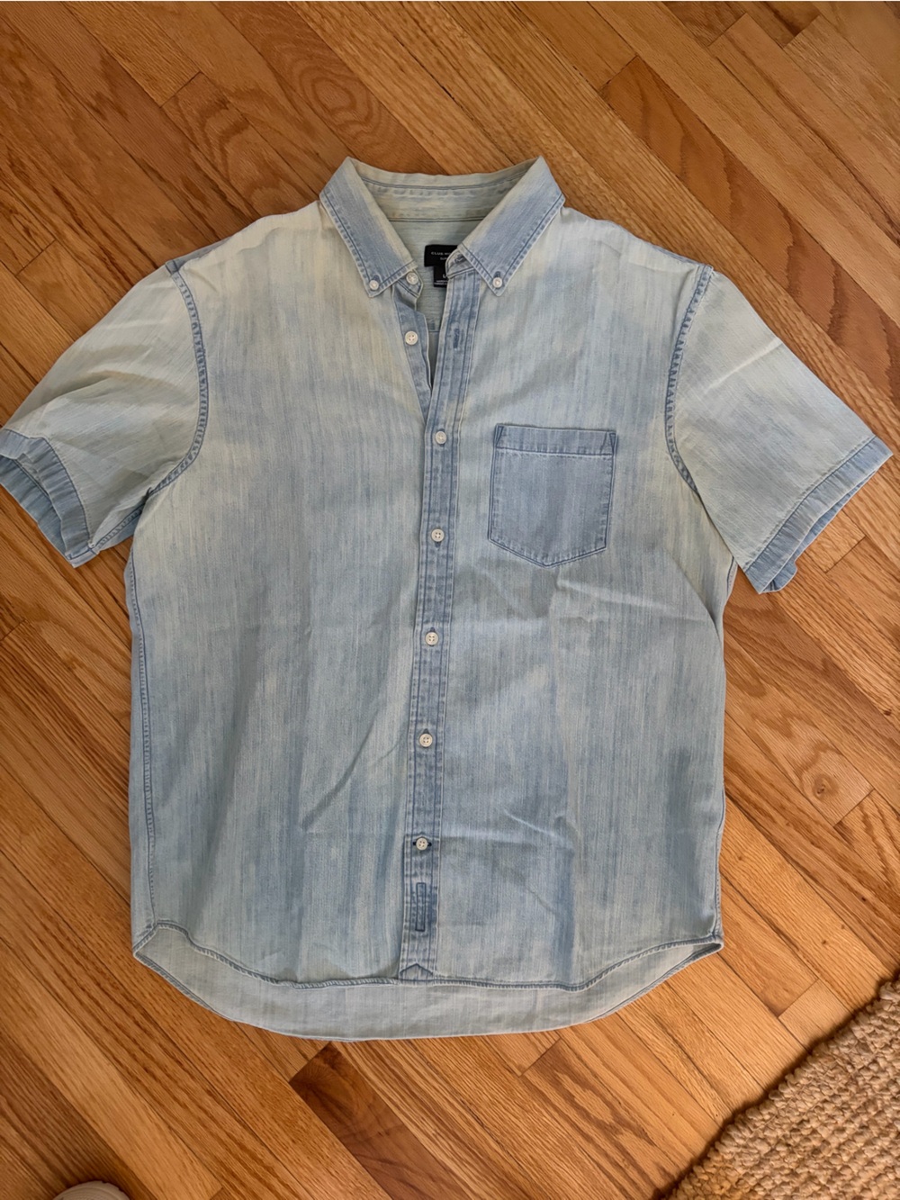 Club Monaco Light Blue Denim Camp Shirt